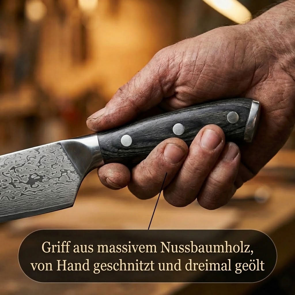 Handgeschmiedetes Damastmesser