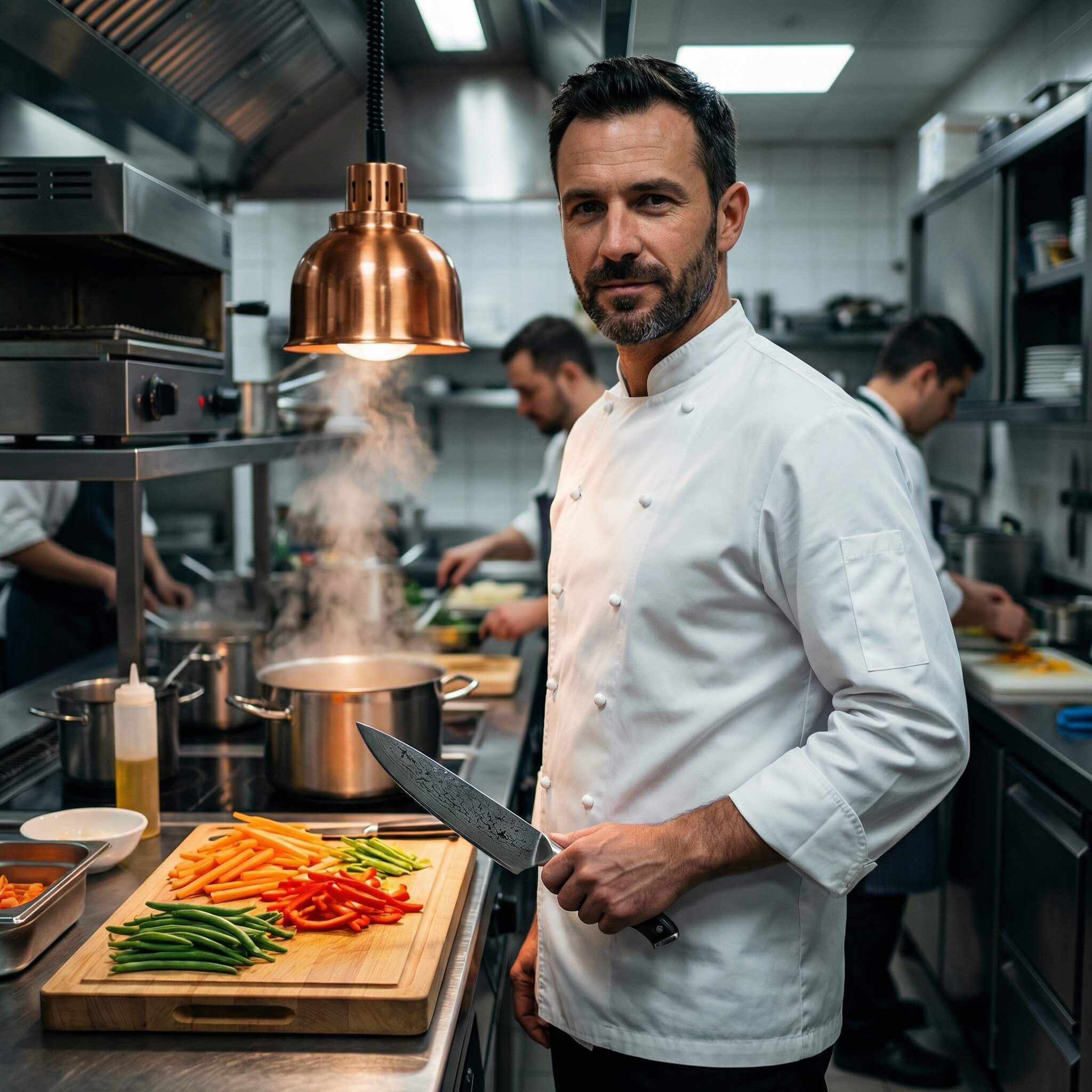 Handgeschmiedetes Damastmesser